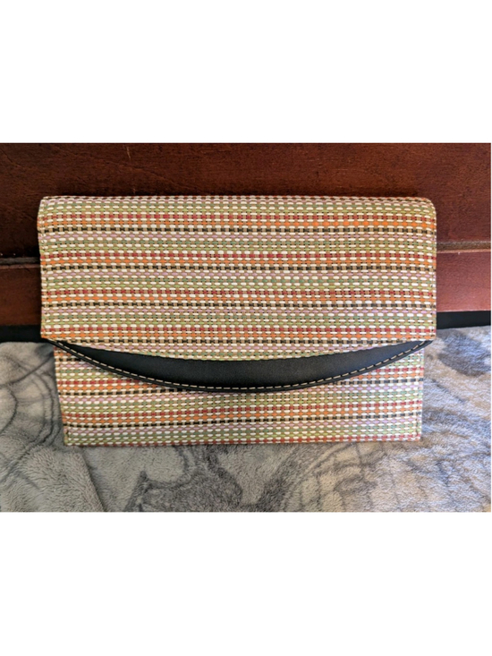 A New Day Handbags - A New Day Multicolor Woven Snap Closure Clutch/Wristlet